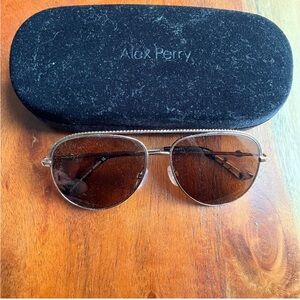 Alex Perry Brown Aviator Sunglasses